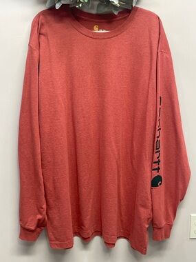 Carhartt Original Fit Long Sleeve Crew Neck Graphic Logo Sleeve T-Shirt 2XL Tall